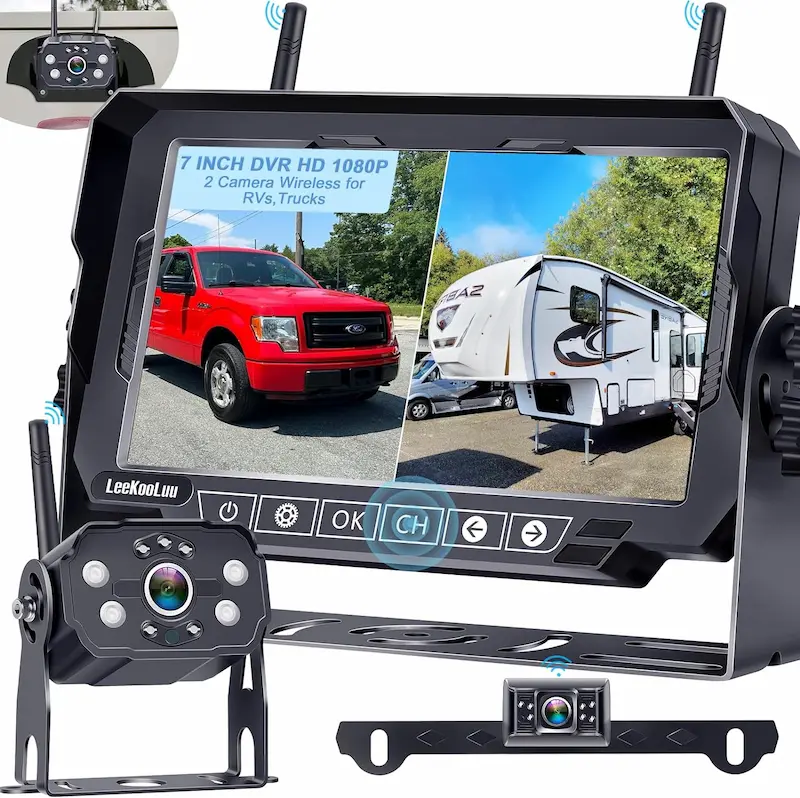 LeeKooLuu Dual RV Backup Cameras Wireless